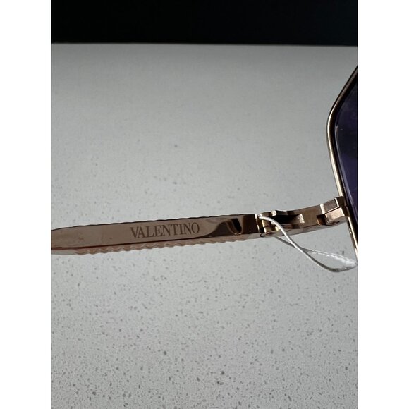 VALENTINO V HEXAGON VLS115 Gold Titanium Gray Mask VLS 115A Rock Stud Sunglasses main image 7